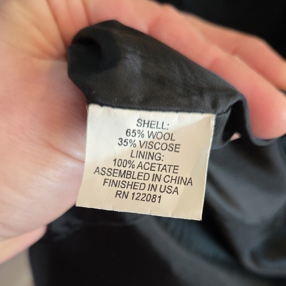 Bettie Page Black Peter Pan Collar Button-Front Trench Coat - Picture 8 of 11